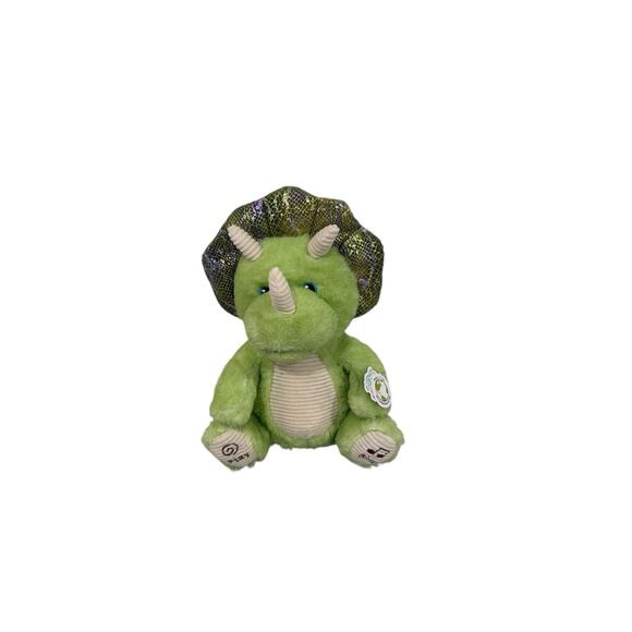 Spark Create Imagine Dinosaur Plush Talks Moves Singing Green Dino Triceratops - Picture 1 of 4